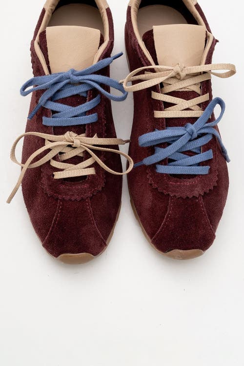Forever & Always Shoes Crea Leather Sneakers In Burgundy Leather