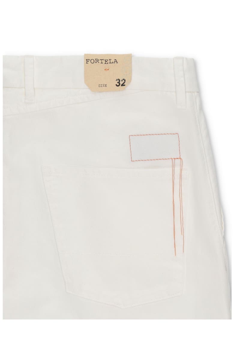 Kent Cotton Indigo Rinse Chino Trousers, Alternate, color, WHITE