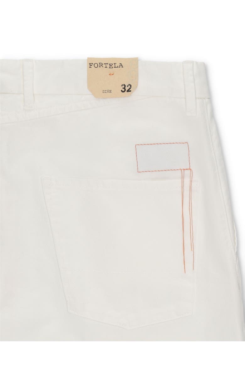 Fortela Kent Cotton Indigo Rinse Chino Trousers, Alternate, color, White