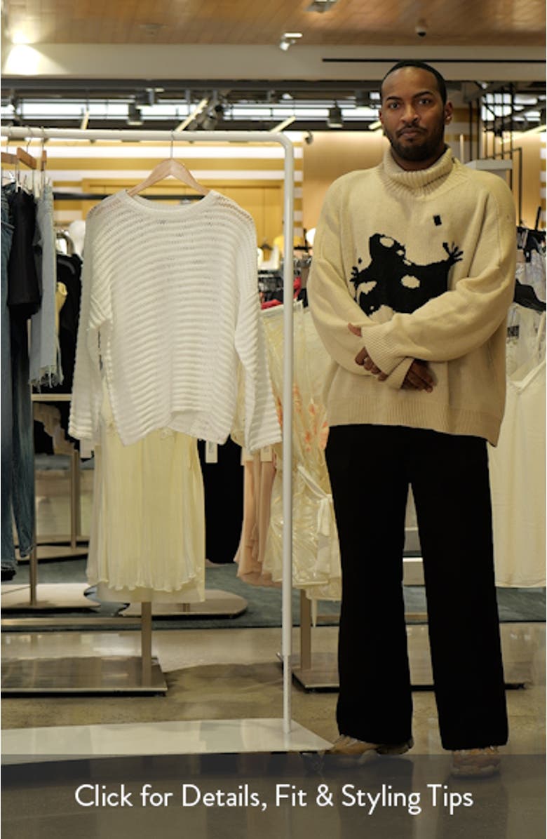 Crewneck Oversize Organic Cotton Sweater, sales video thumbnail