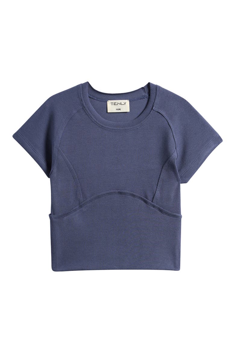 Kids' Rib Lapped Seam T-Shirt, Main, color, INDIGO STORM