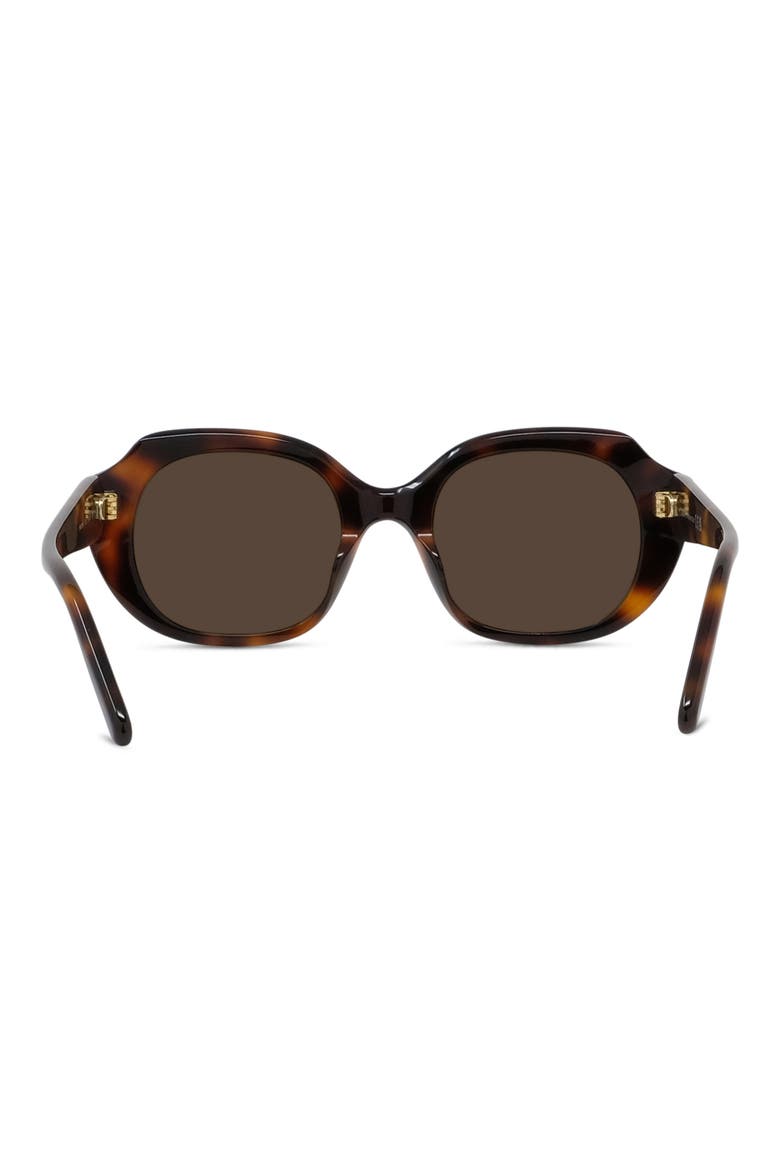 Slim 50mm Geometric Sunglasses, Alternate, color, DARK HAVANA / BROWN