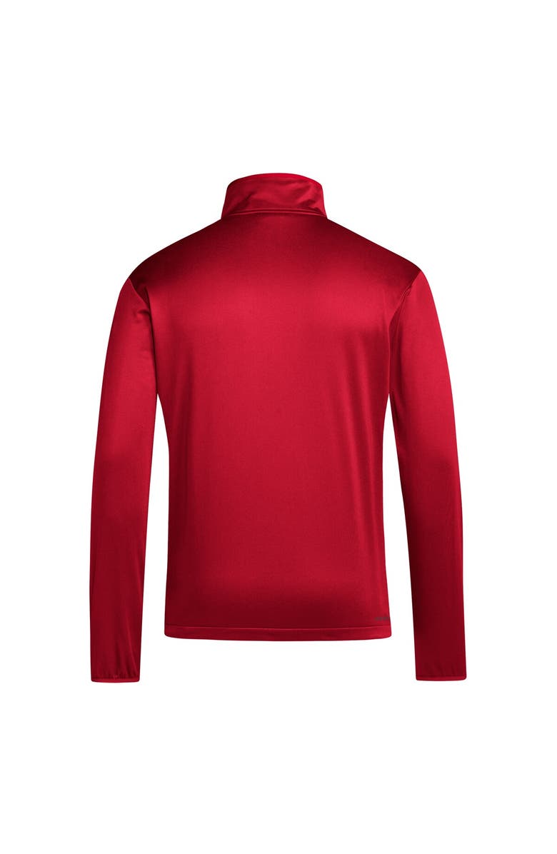 adidas Men's adidas Red Texas Tech Red Raiders 2024 Coaches Sidelines AEROREADY Quarter-Zip Jacket, Alternate, color, Red