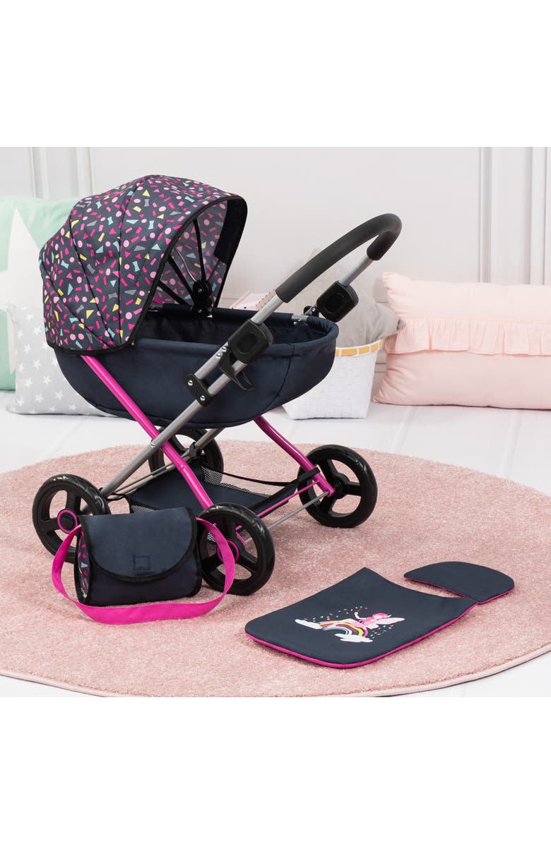Bayer Design Pram Cosy Navy, Hot Pink, Fairy for Dolls Up to 18", Alternate, color, Multicolored