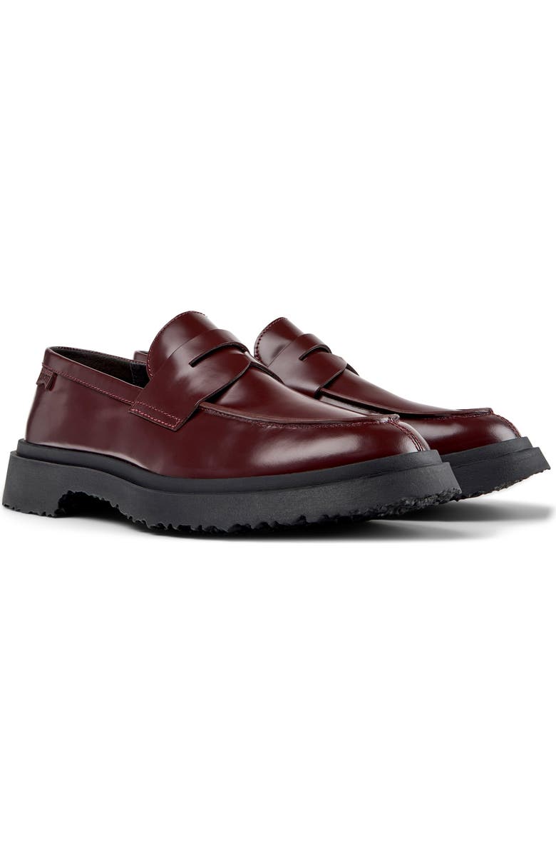 Camper Walden Twins Mismatched Penny Loafer, Main, color, Burgundy