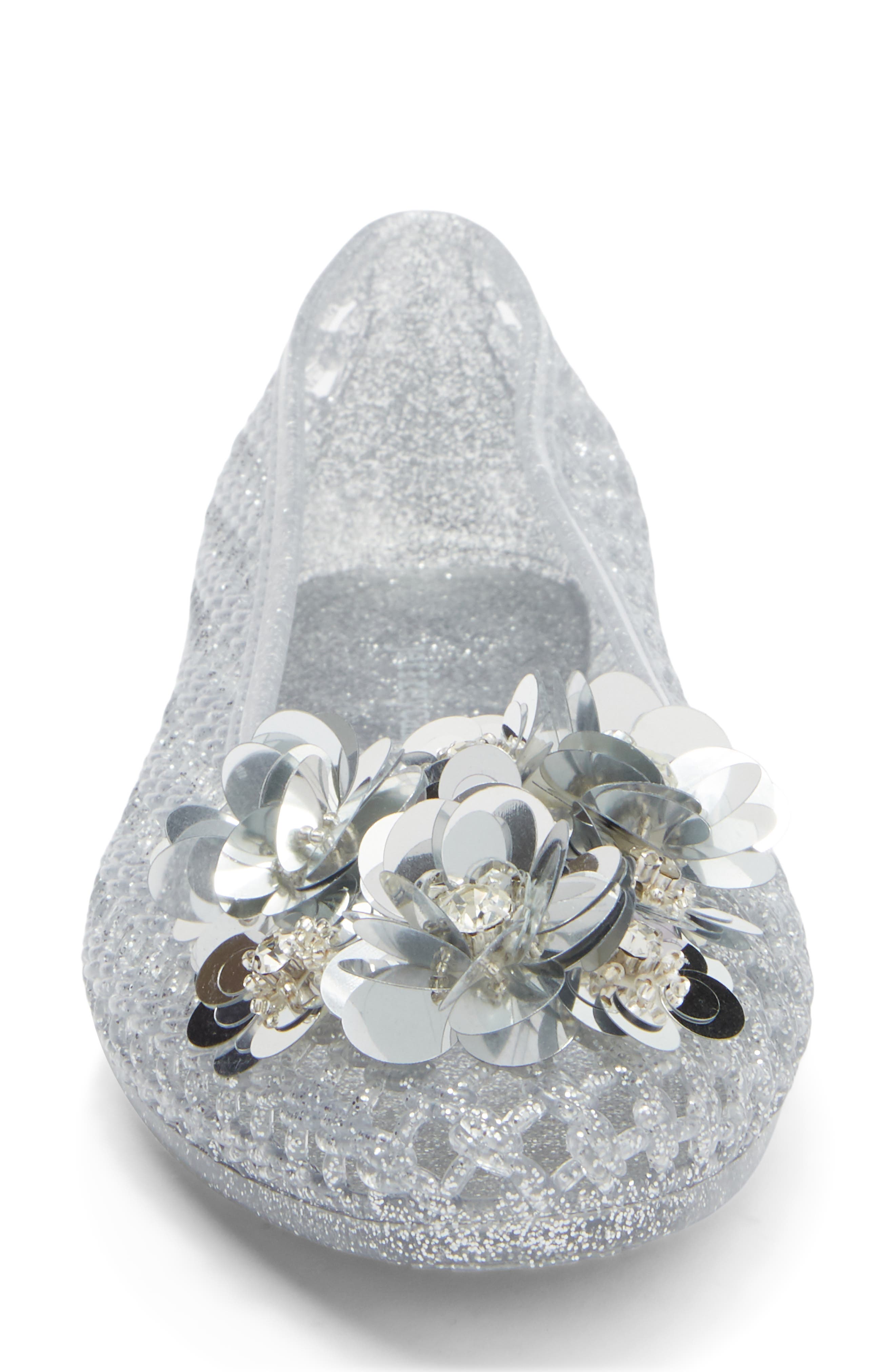 Whimzy Jelly Flat, Alternate, color, SILVER GLITTER SILVER