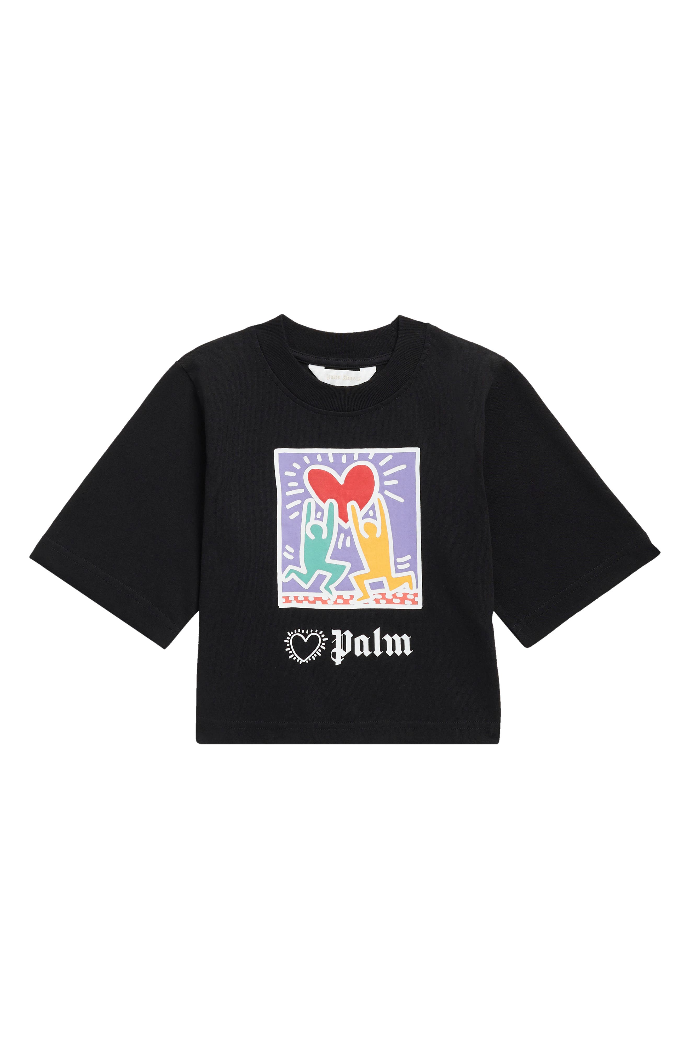 Kids' Palm Angels x Keith Haring Graphic Cropped T-Shirt