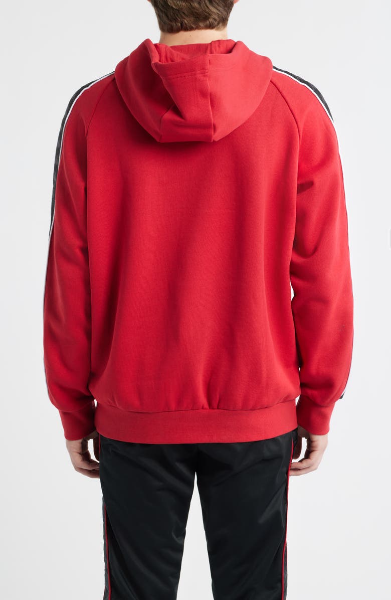 KAPPA 222 Banda Madison Brushed Fleece Hoodie, Alternate, color, Red Racing - Black - White