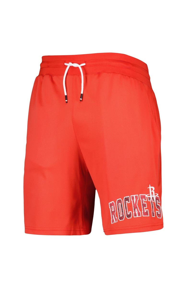 TOMMY JEANS Men's Tommy Jeans Red Houston Rockets Mike Mesh Basketball Shorts, Alternate, color, Red