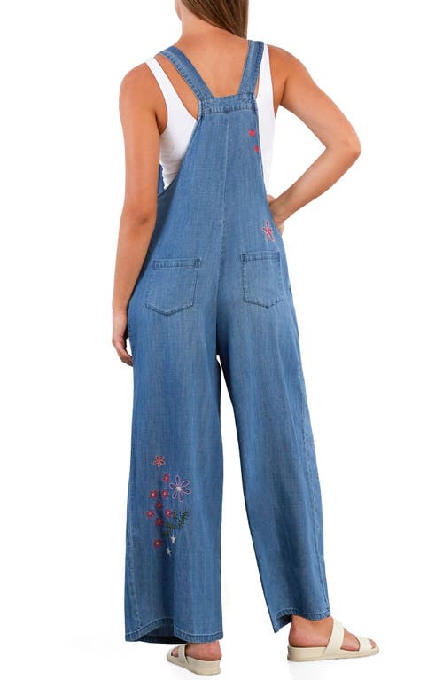 Billy T In Full Bloom Denim Overalls In Blue