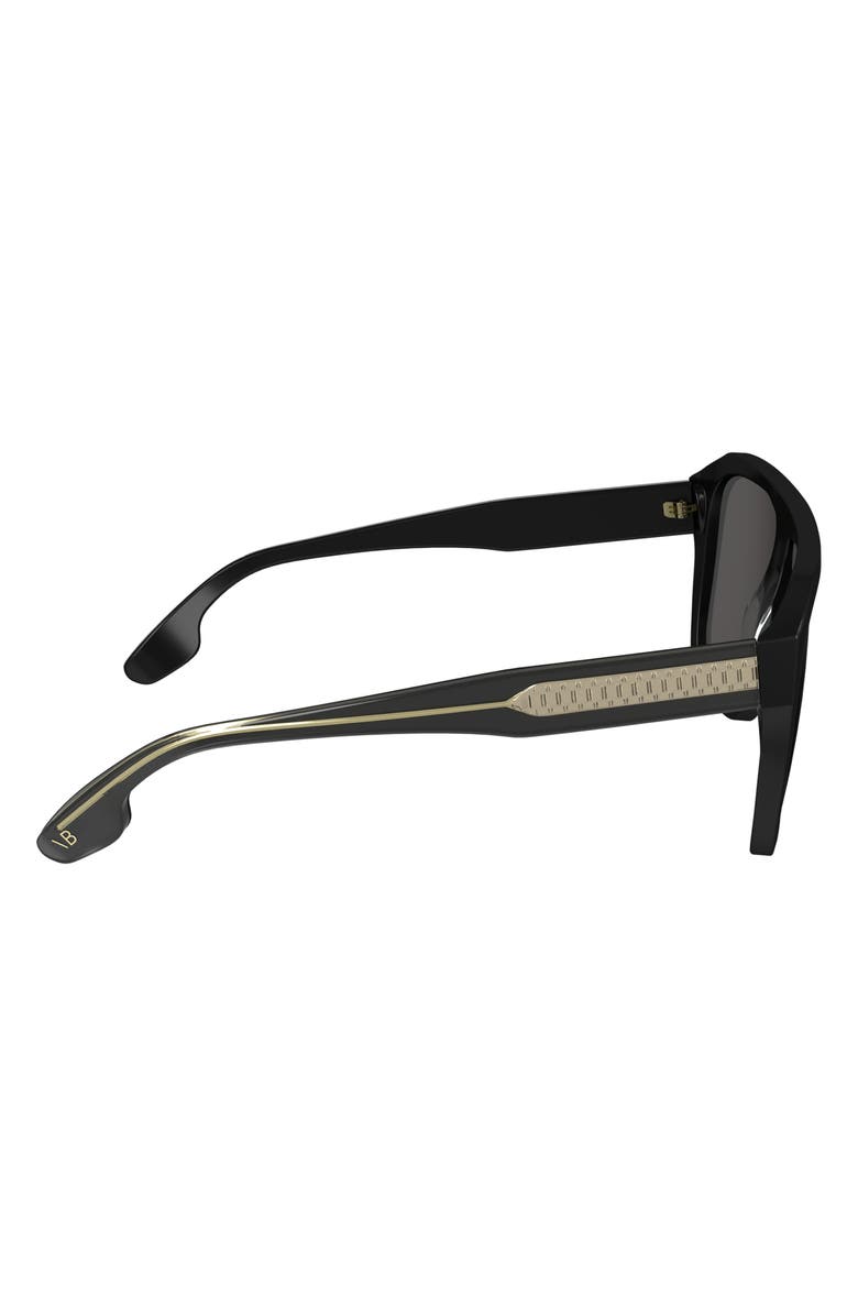 Victoria Beckham 59mm Chain Navigator Sunglasses, Alternate, color, Black