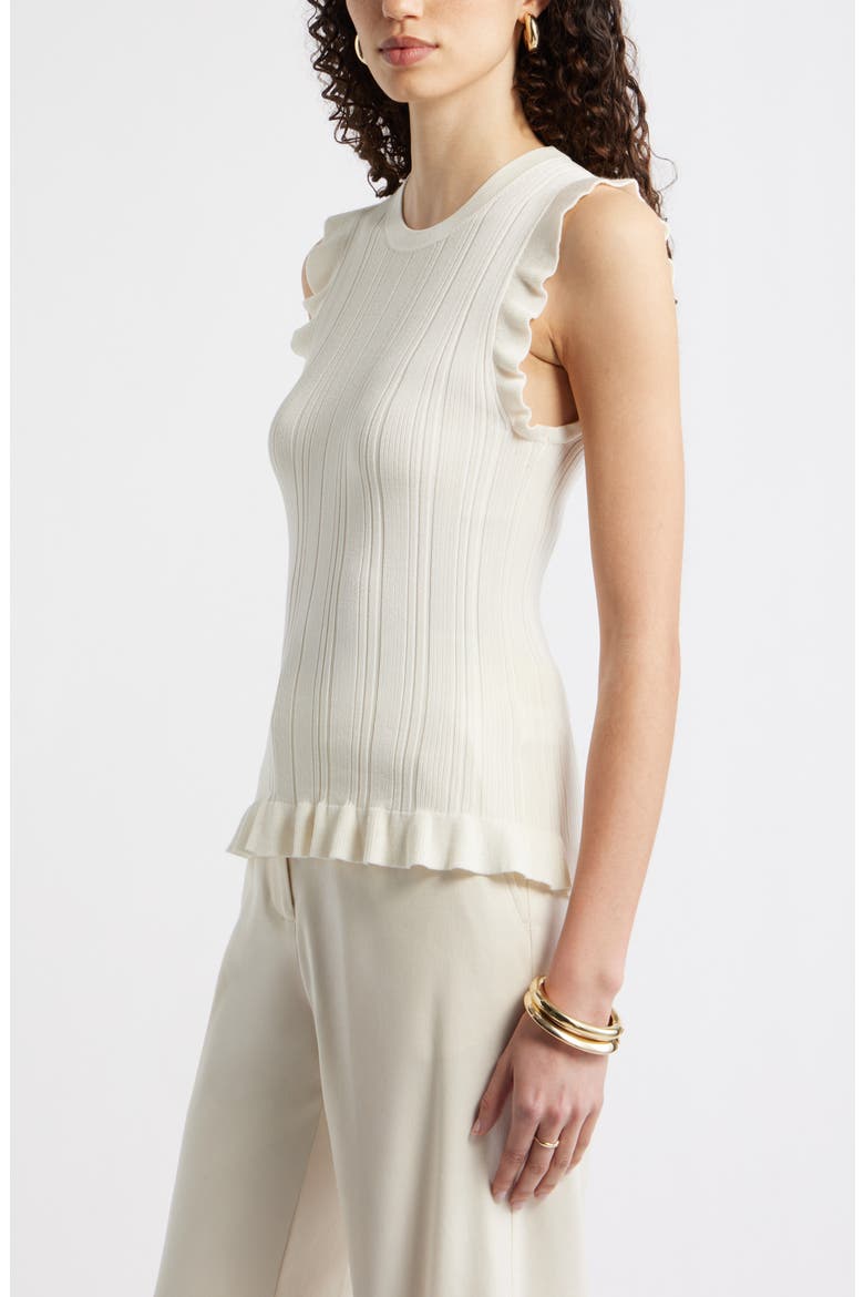 Ruffle Sweater Tank, Alternate, color, IVORY TOFU