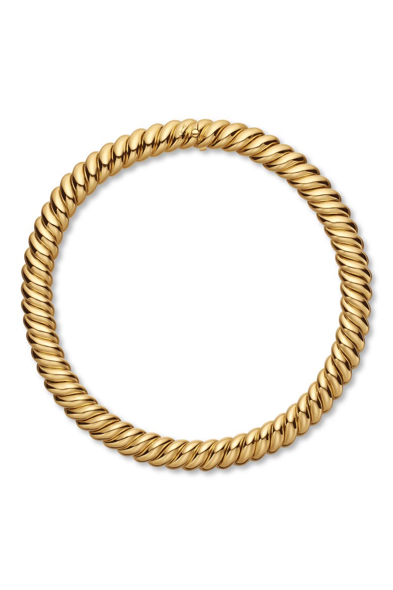 Sculpted Cable Necklace in 18K Yellow Gold, 14mm, Main, color, 18K YELLOW GOLD