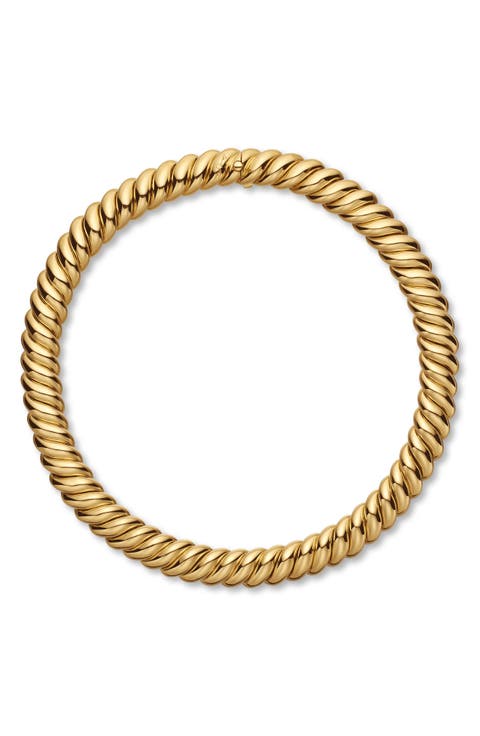 Sculpted Cable Necklace in 18K Yellow Gold, 14mm