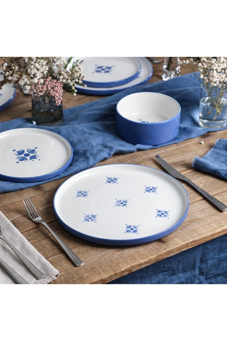 Cobalt 12-Piece Dinnerware Set Porcelain, Blue, Alternate, color, Blue