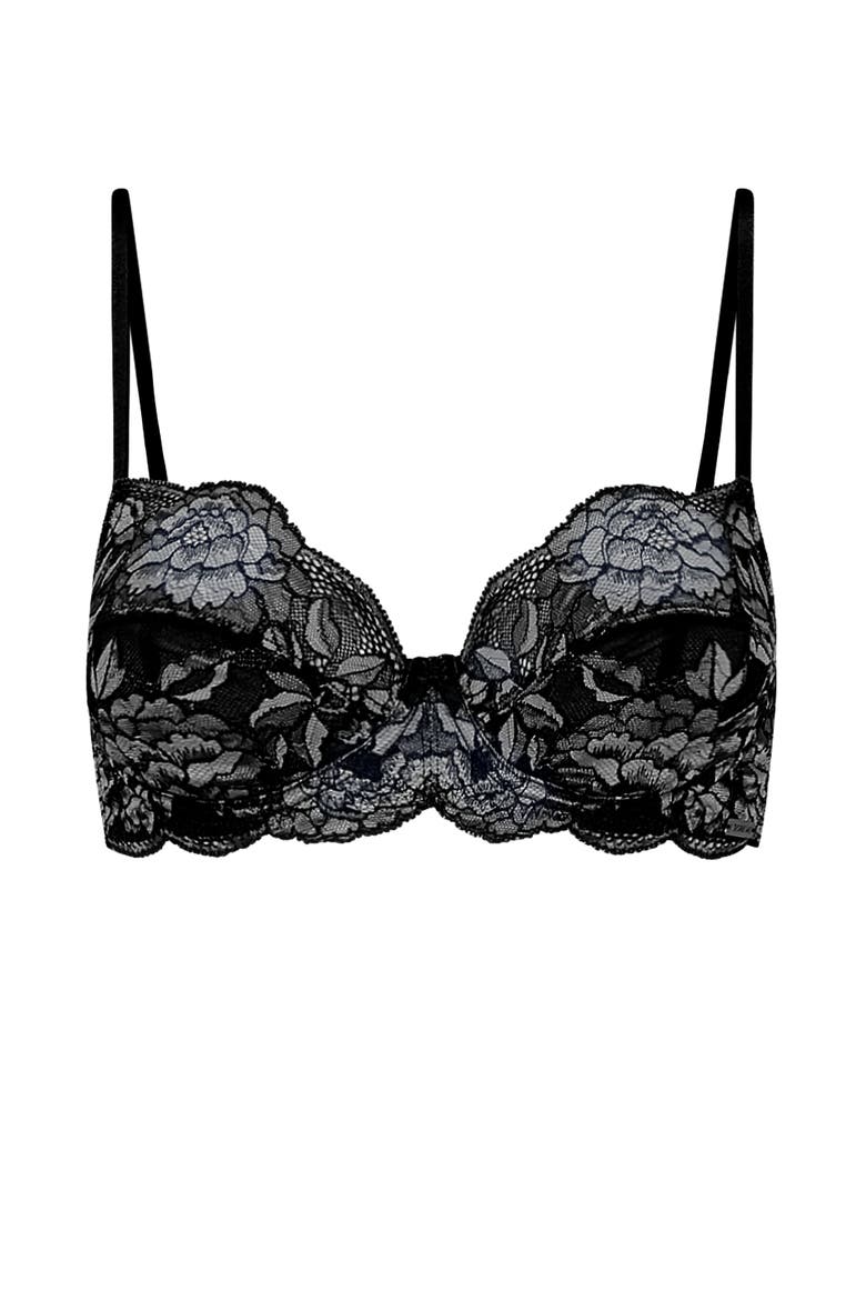 Chelsi Unlined Demi Bra, Alternate, color, Black