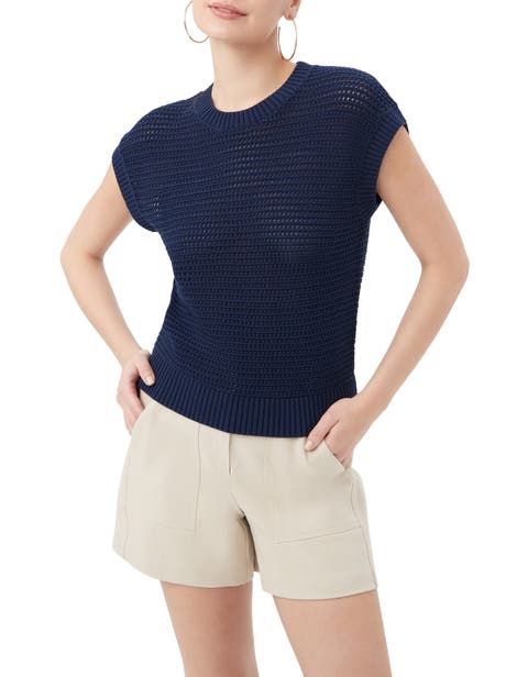 Yuri Open Knit Short Sleeve Pullover
