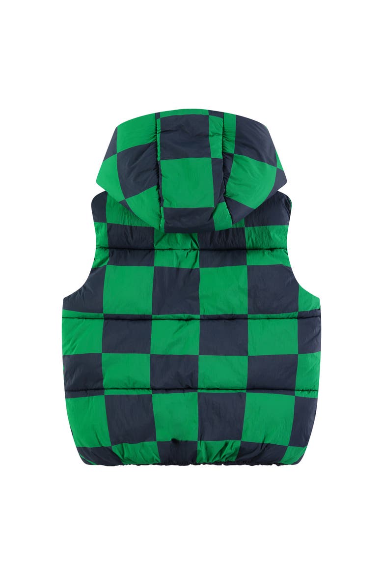 Reversible Puffer Hooded Vest, Alternate, color, Indigo