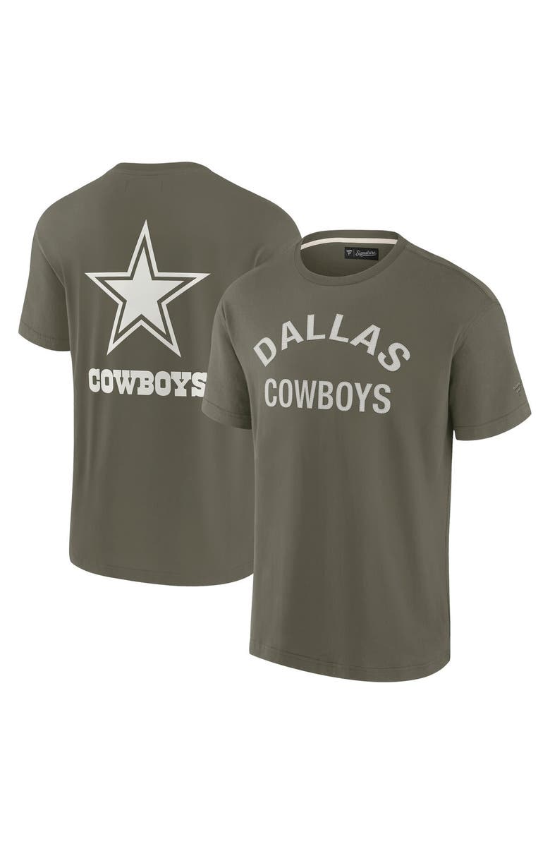 Fanatics Signature Unisex Fanatics Signature Olive Dallas Cowboys Elements Super Soft Short Sleeve T-Shirt, Main, color, 