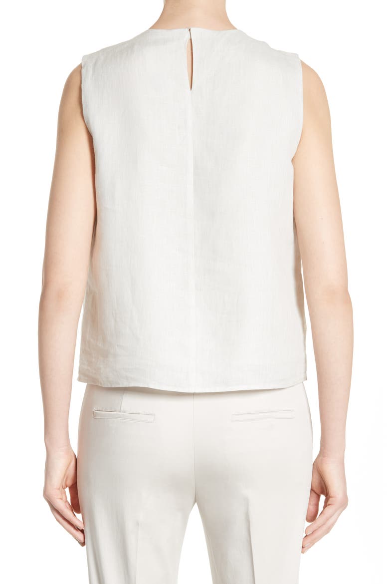 Vezzano Satin & Linen Shell, Alternate, color, SAND