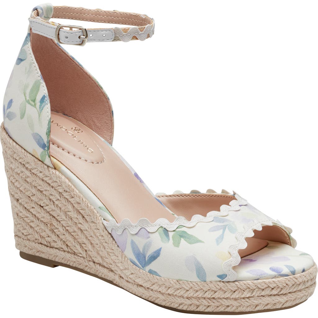 BANDOLINO BANDOLINO FLORAL ESPADRILLE WEDGE SANDAL