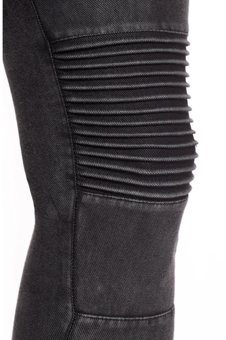 Acide Wash Moto Leggings, Alternate, color, BLACK WASHED
