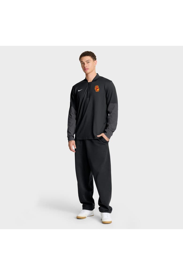 Men's Nike Black USC Trojans One Goal Performance Half-Zip Pullover, Alternate, color, Black