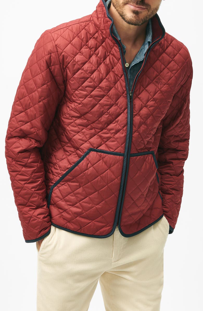 Brooks Brothers Water Repellent Diamond Quilted Liner Jacket, Main, color, 