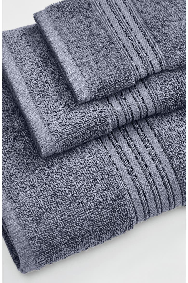 Quick-Dry Cotton 6-Piece Towel Set, Alternate, color, CHAMBRAY BLUE
