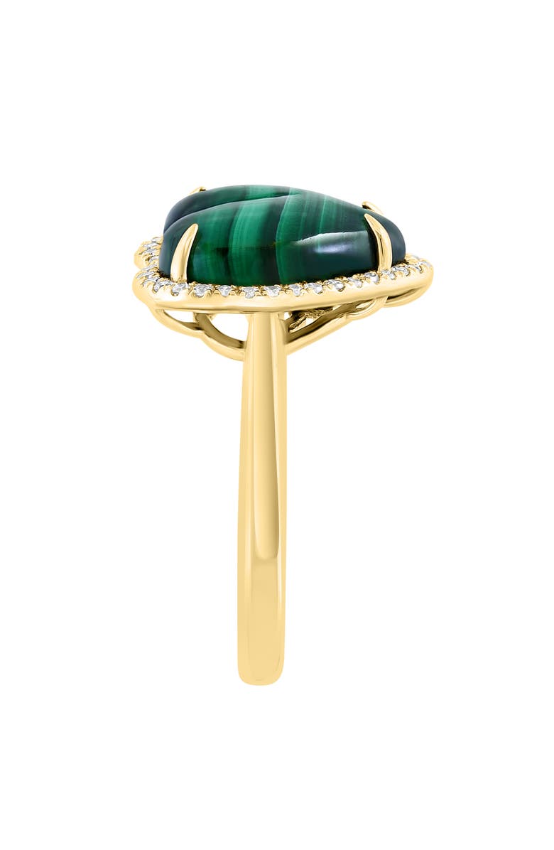 EFFY Diamond & Malachite Heart Ring, Alternate, color, Green