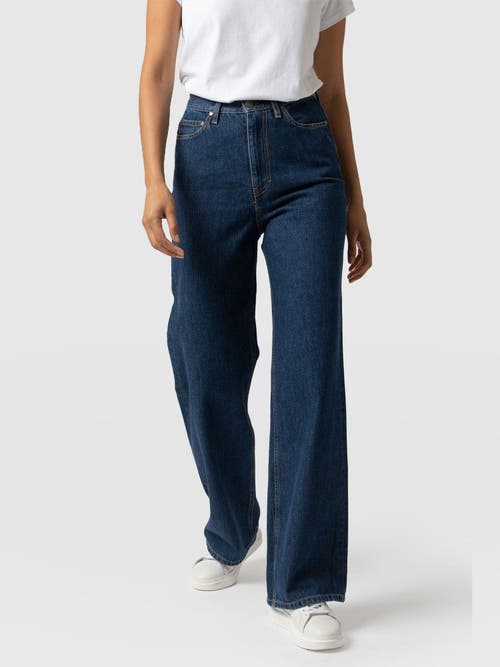 Saint And Sofia Saint + Sofia Wide Leg Jeans In Blue