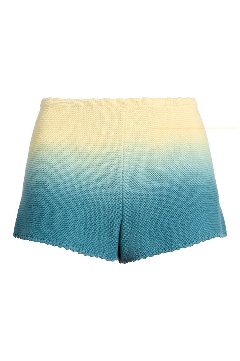 Cleo Dip Dye Knit Shorts, Alternate, color, DANISH BUTTER/ DEEP CANAL