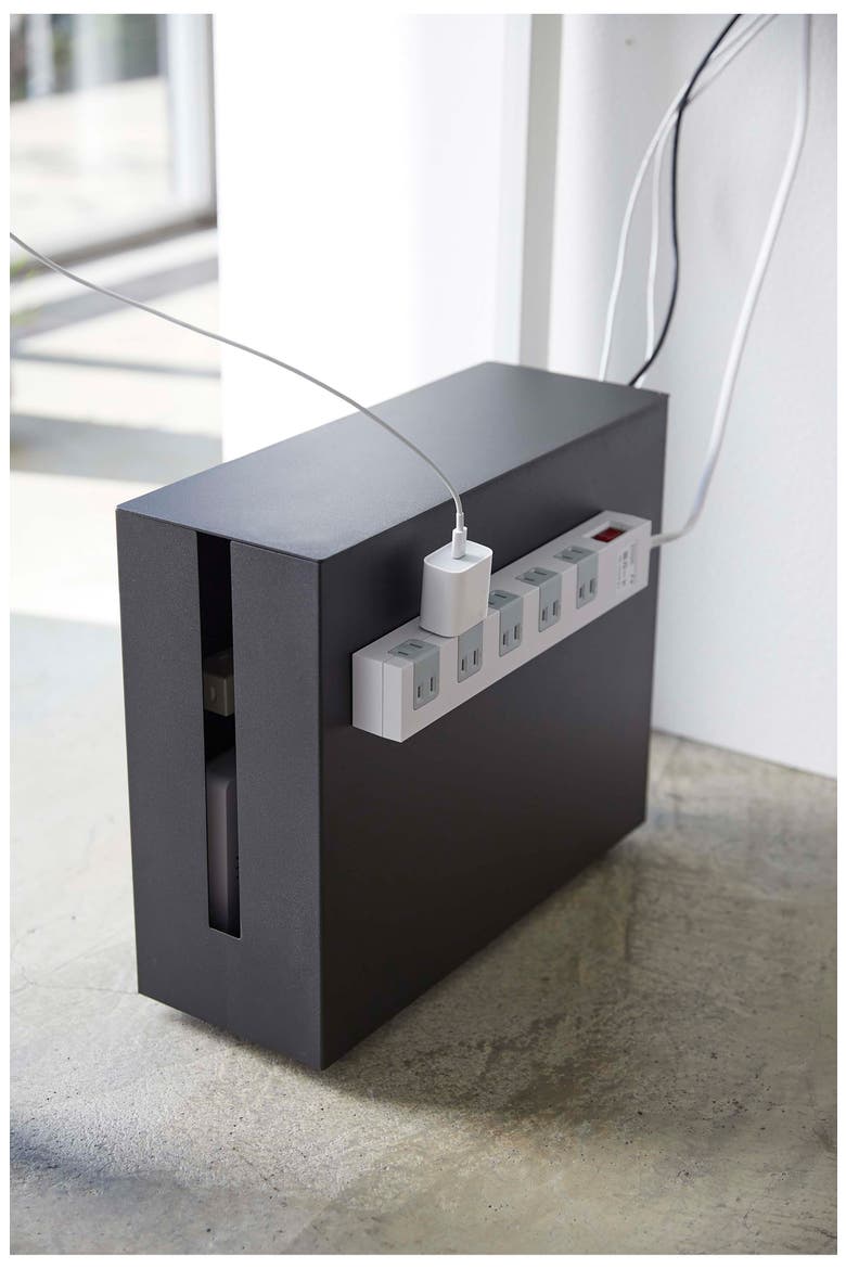 Rolling Cable Management Box, Alternate, color, BLACK