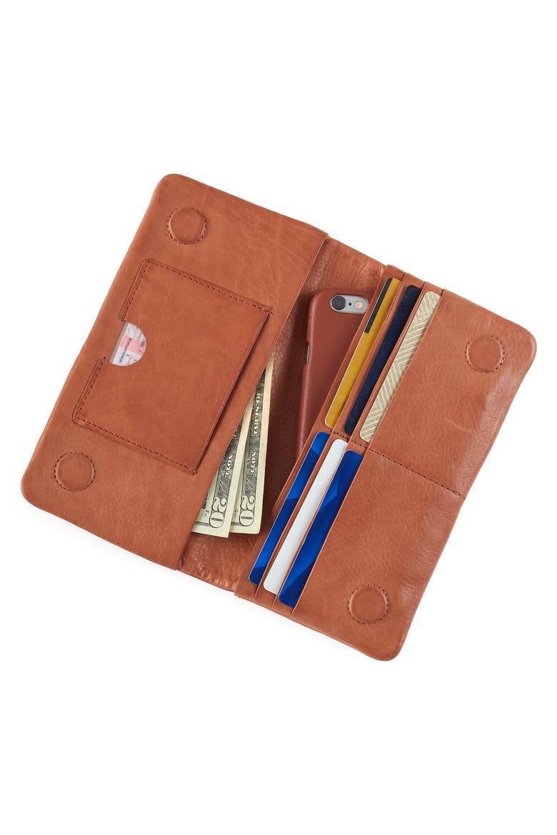 Lumen Leather Continental Bifold Wallet, Alternate, color, HARVEST WHEAT