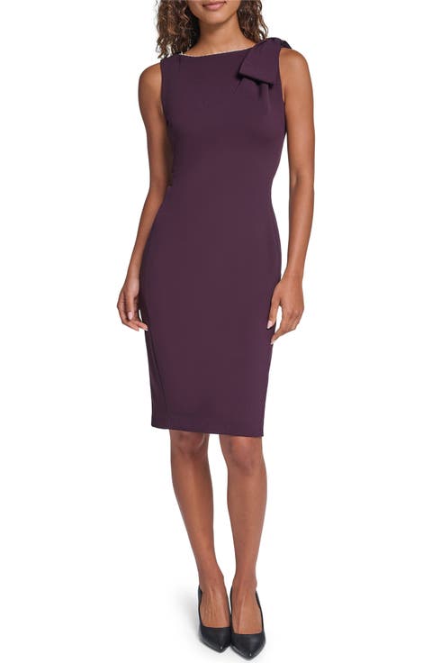 Scuba Sheath Midi Dress
