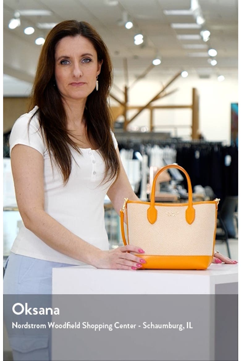 medium bleecker canvas & leather tote video