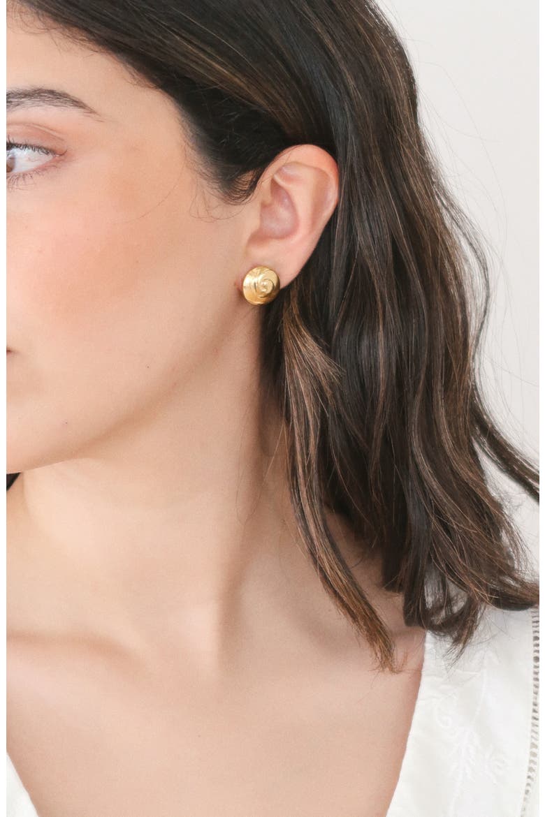 Bold Billow Earrings, Alternate, color, Gold