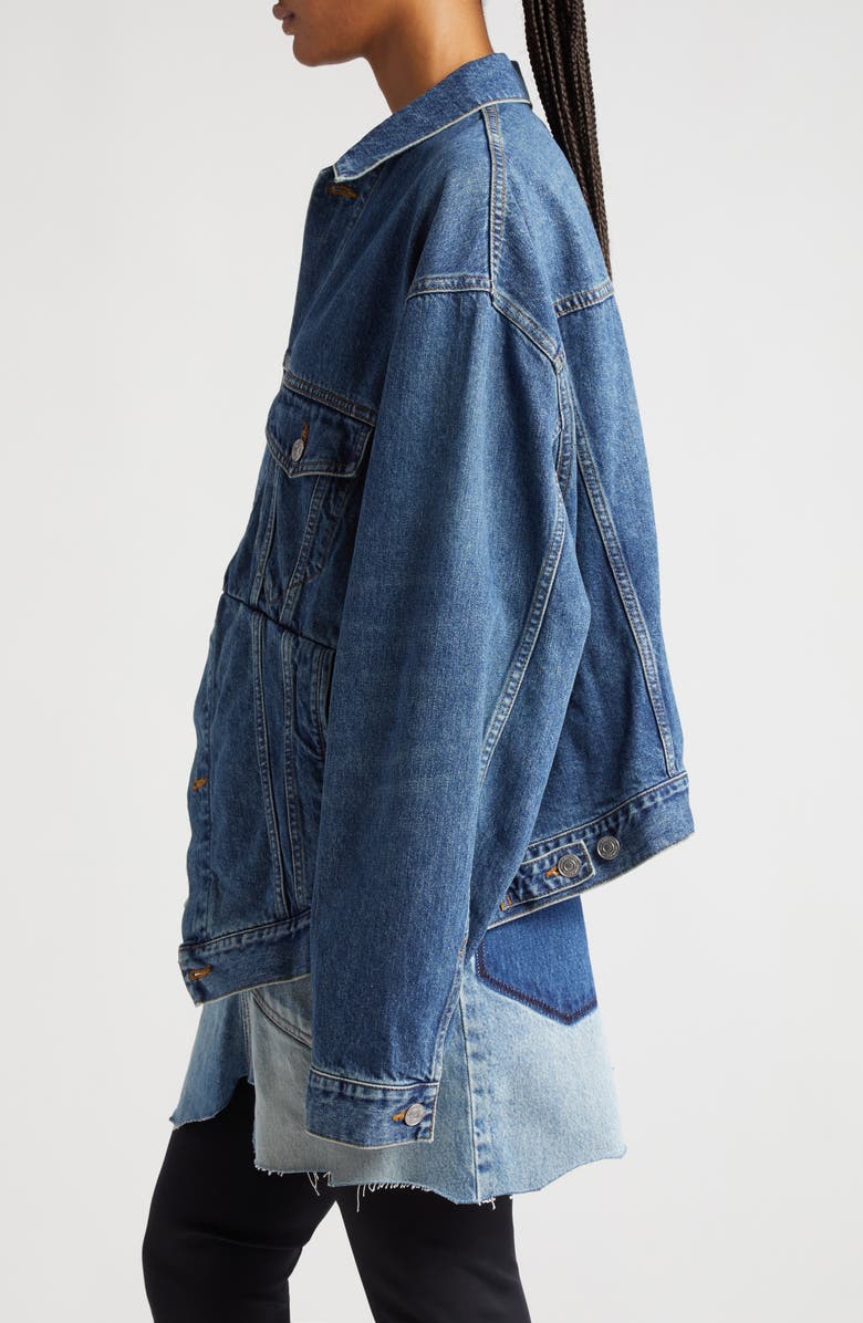 Balenciaga Swing Denim Jacket, Alternate, color, 