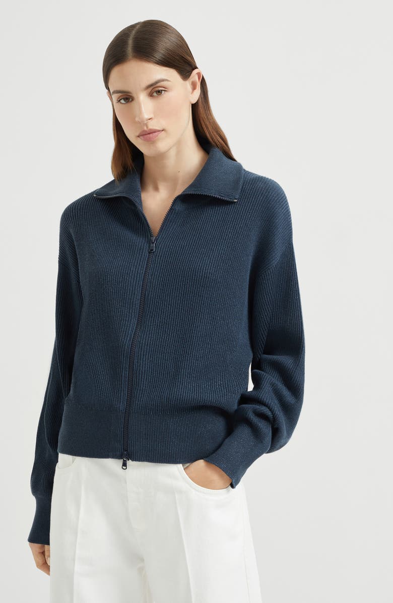 Brunello Cucinelli Vanisé cardigan, Alternate, color, Night