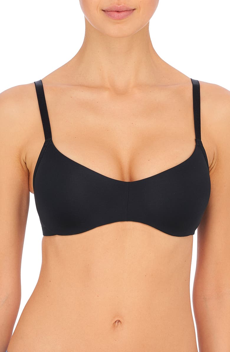 Natori Cushioned Comfort Wireless Contour Bra, Main, color, Black