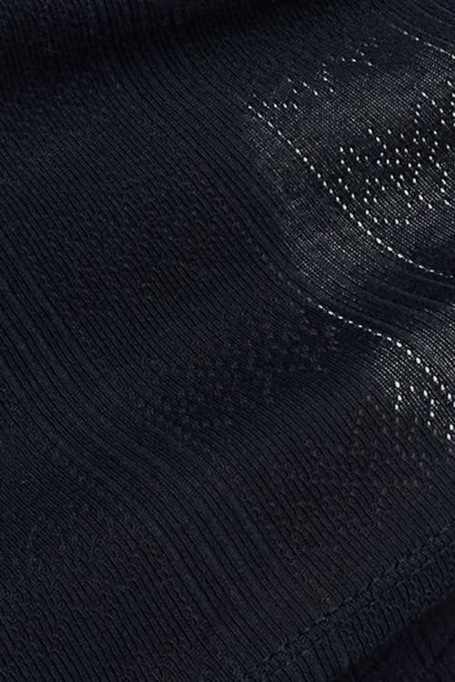 Negative Underwear Pointelle Baby Tee In Black