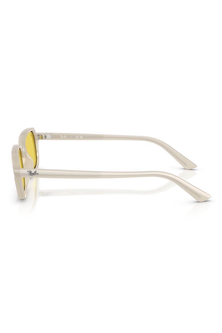 51mm Polarized Gradient Pillow Sunglasses, Alternate, color, WHITE