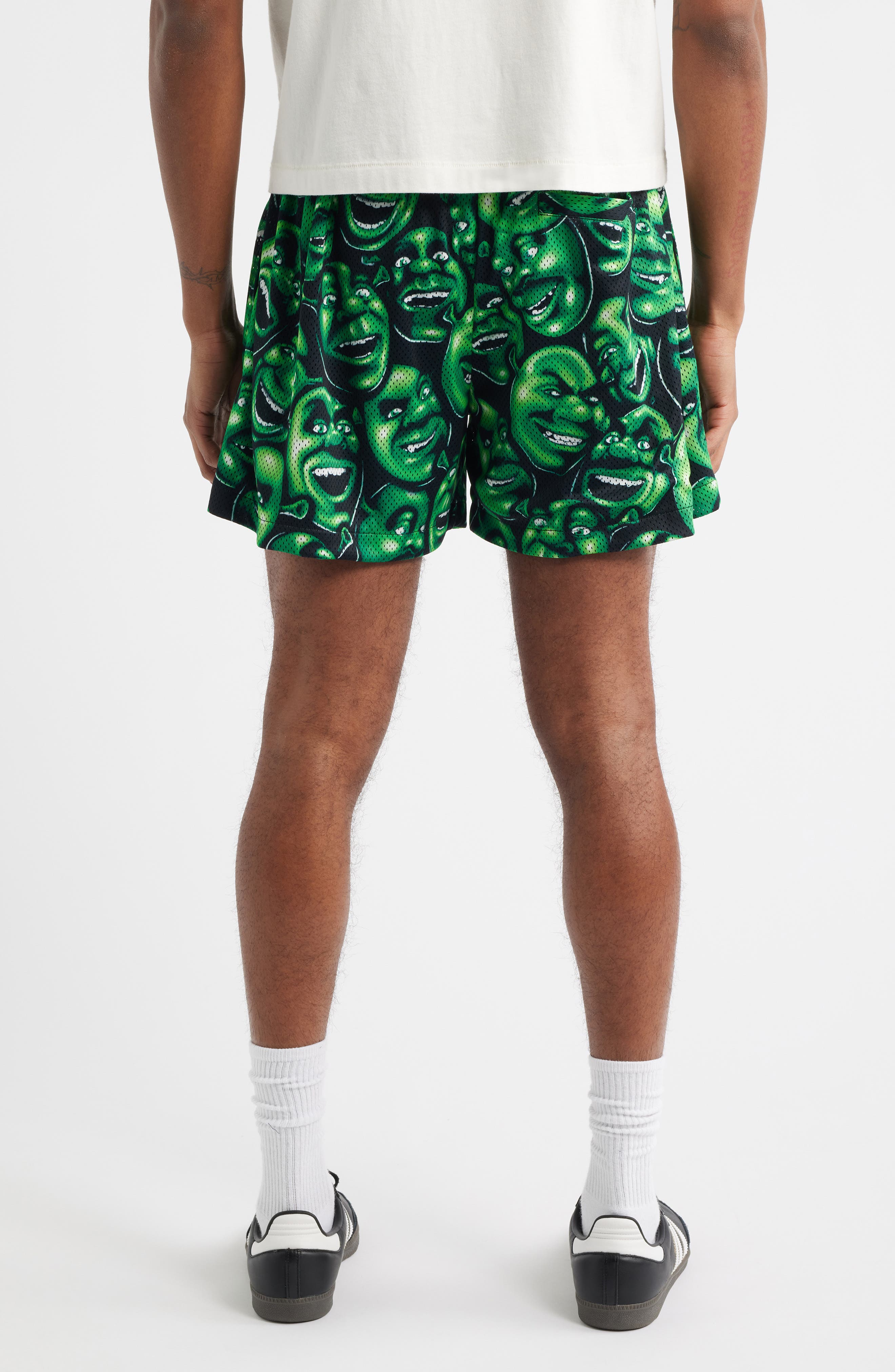 x Shrek Print Mesh Shorts - image 2