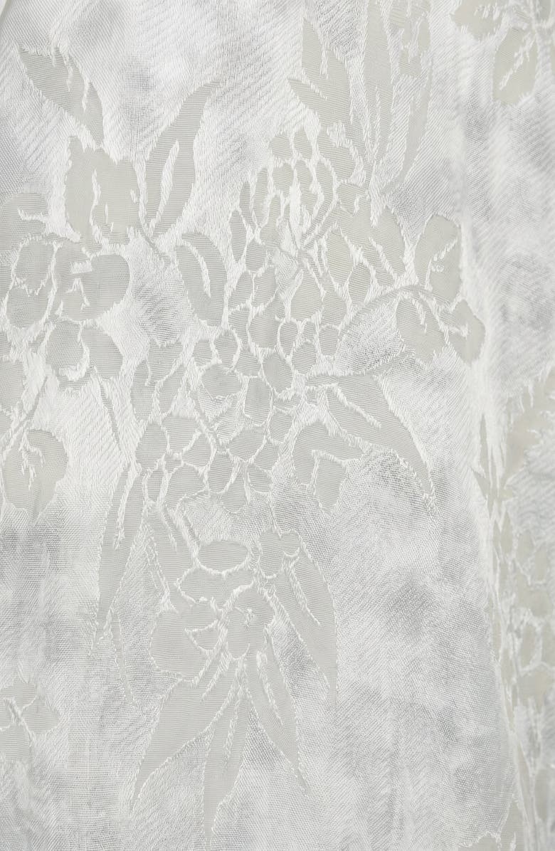 Modenaire Floral Jacquard Button Up Shirt, Alternate, color, Ivory Floral