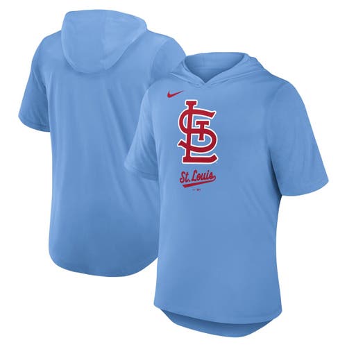 Nike Light Blue St. Louis Cardinals Tri-blend Hoodie T-shirt