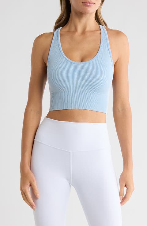 Stone Wash Rib Seamless Day Sports Bra