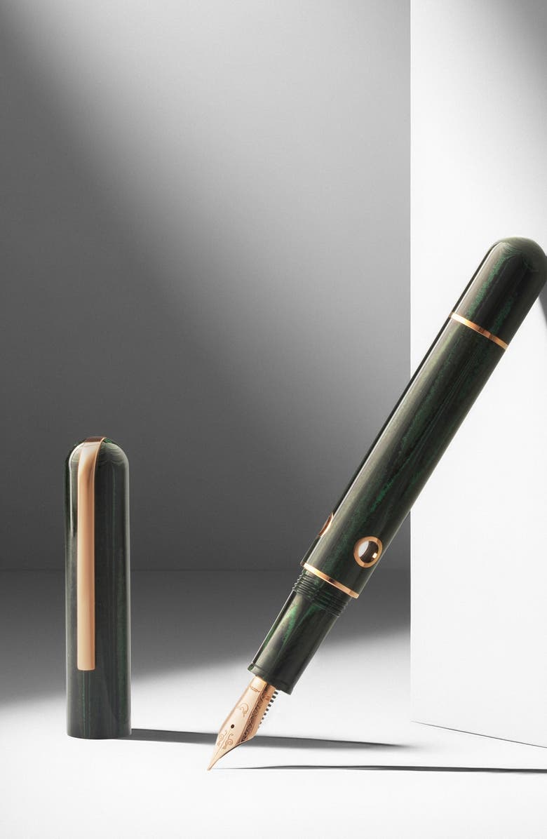 Nahvalur Nautilus Chelonia Green Ebonite Fountain Pen, Alternate, color, Green Fine