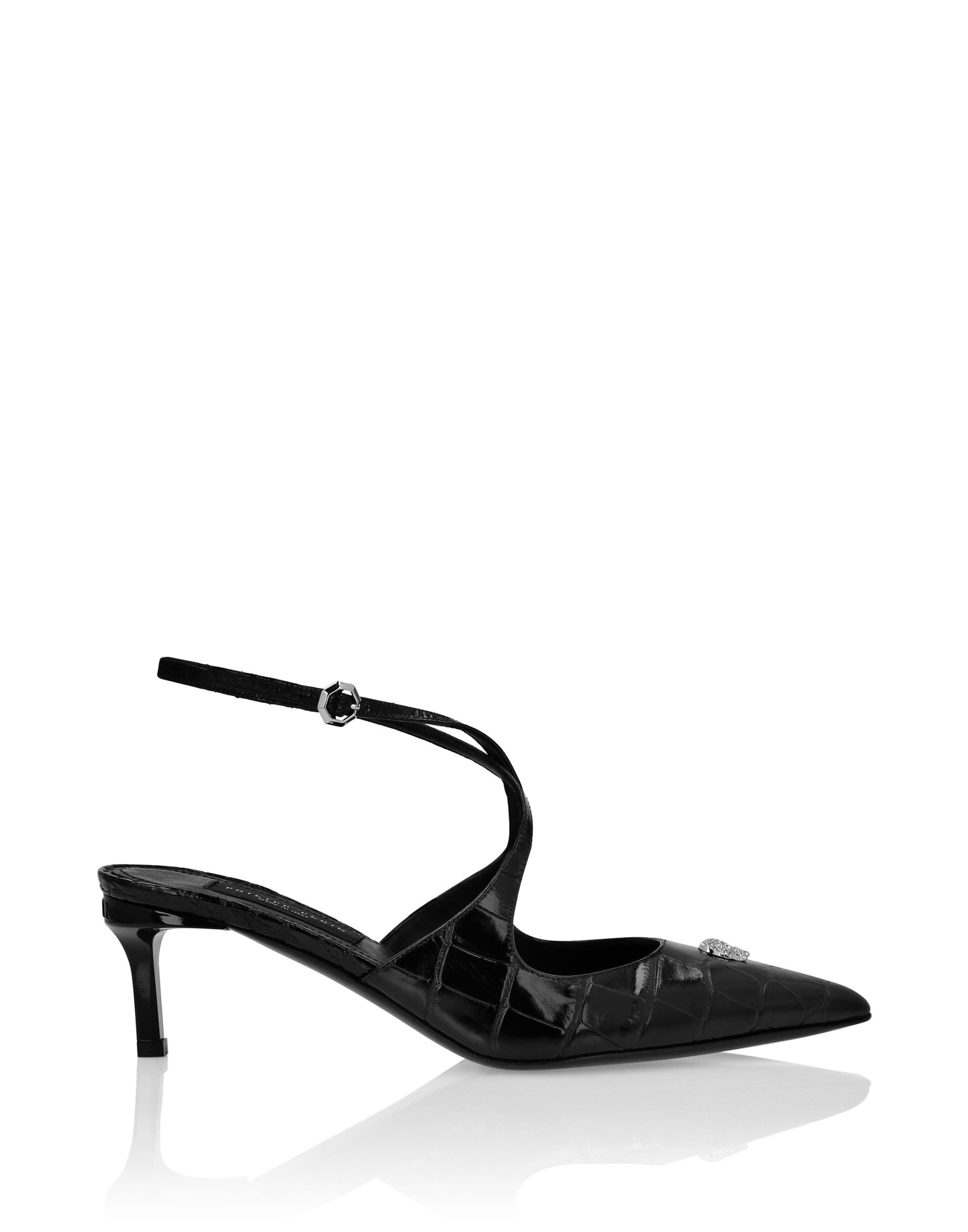 Slingbacks Crossing Crocco Print Women, Alternate, color, black