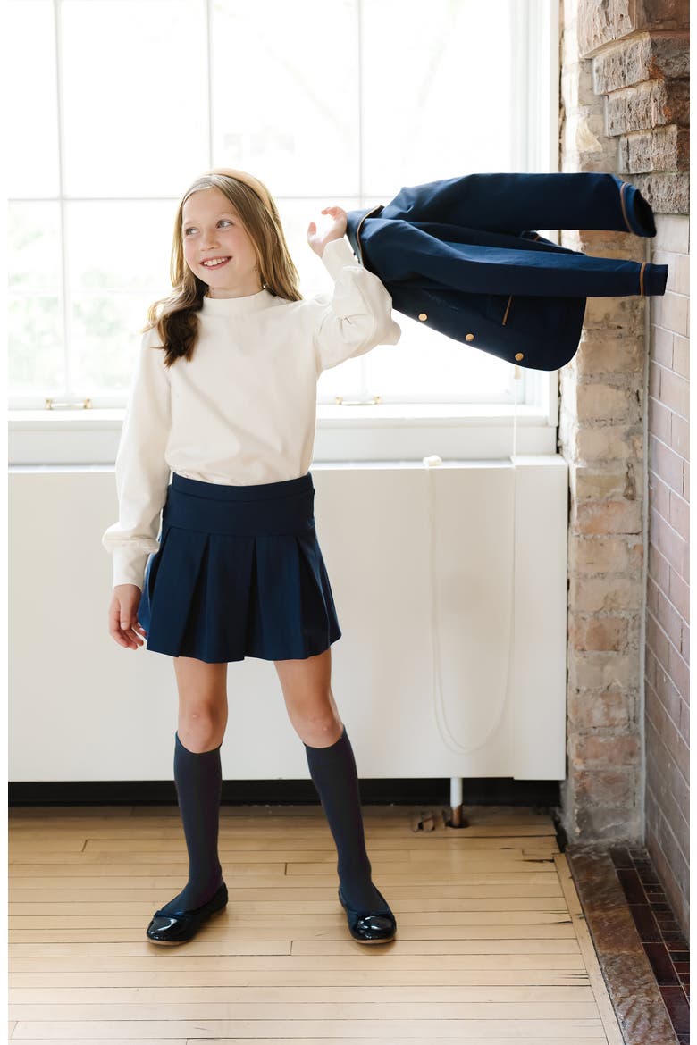 Baby Girls' Ponte Collared Jacket, Infant, Alternate, color, Navy Quilted
