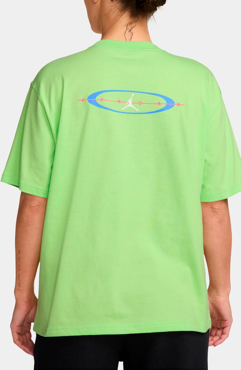 Jordan Jumpman Oversize Graphic T-Shirt, Alternate, color, Key Lime/ Blue/ White